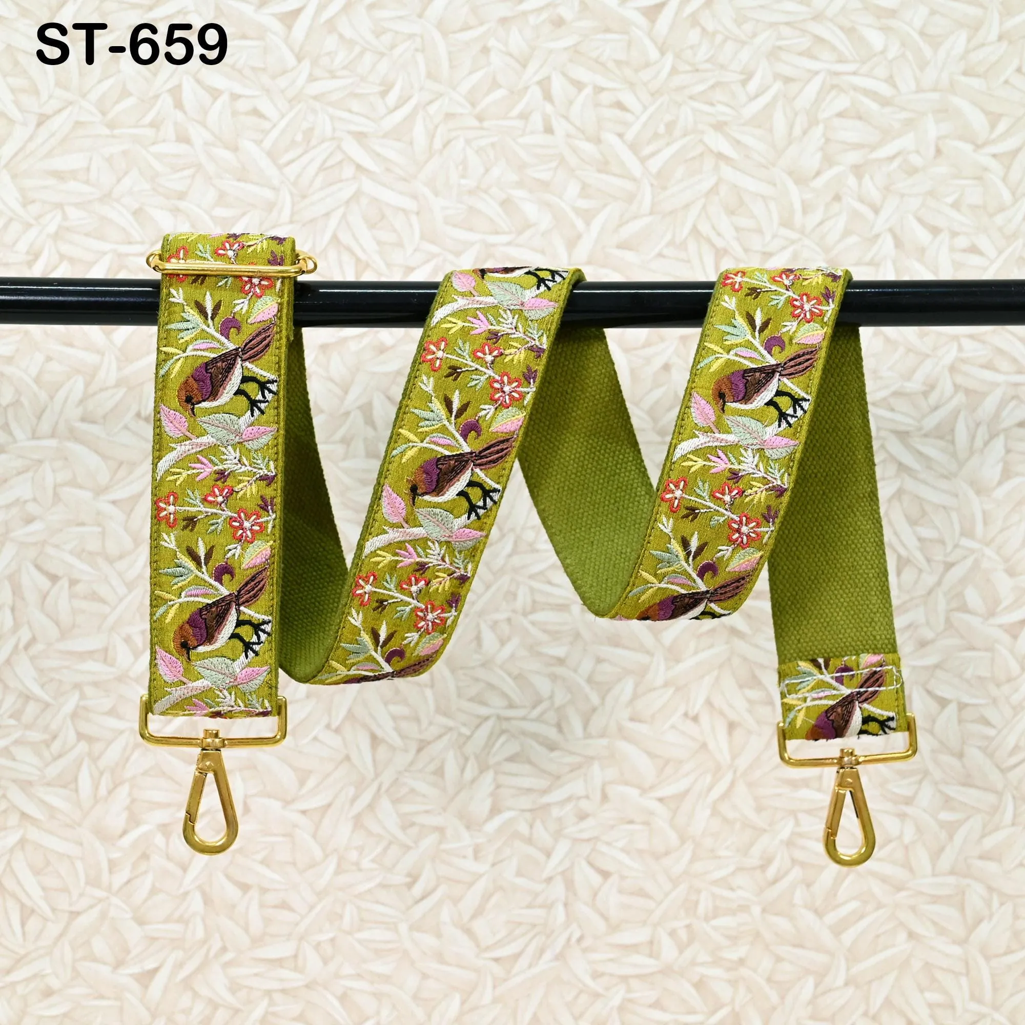 Embroidered Purse Strap Crossbody Strap for Purses Handbag Boho Bag Strap Embroidery Replacement Strap Guitar Strap Gift Daughter Friend