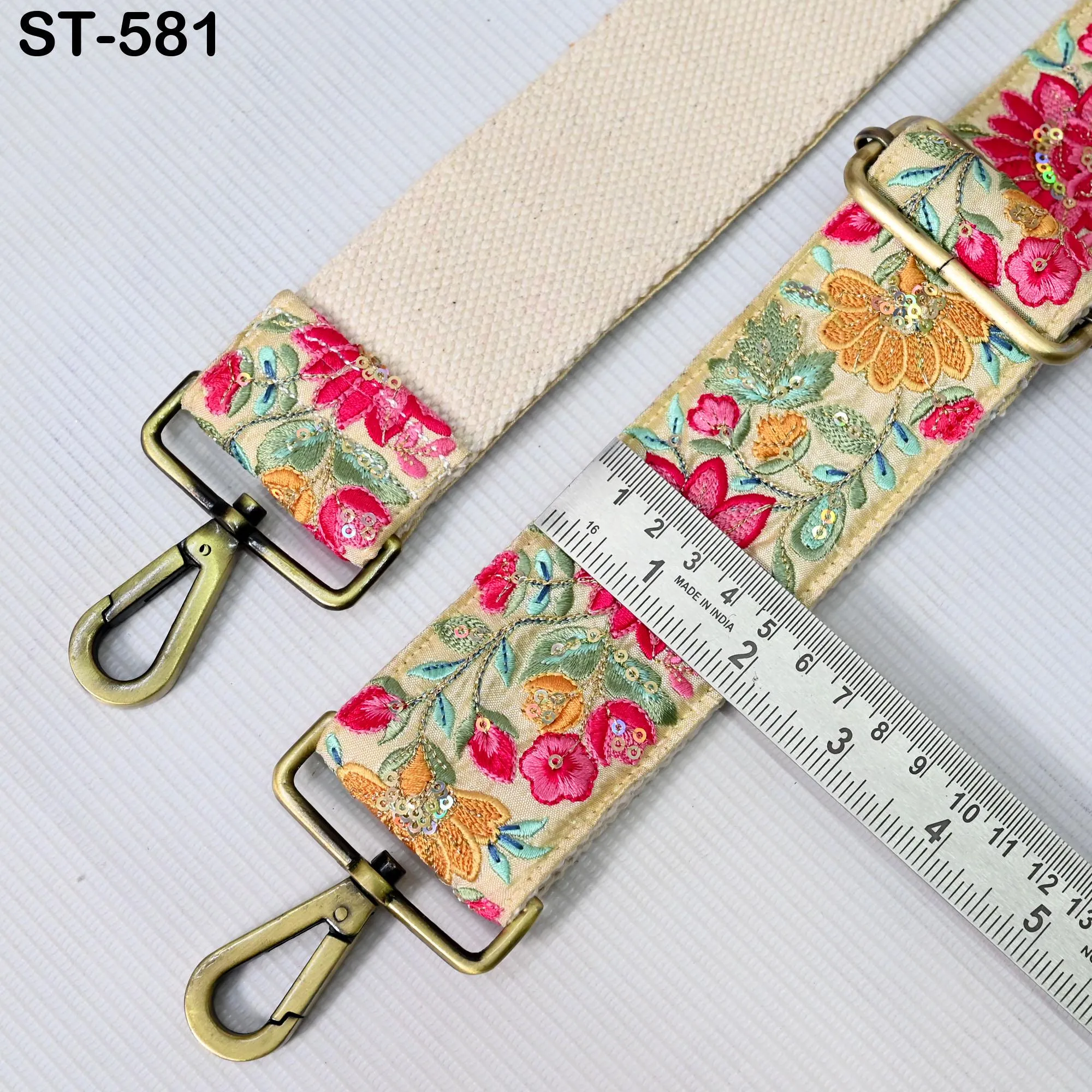 Embroidered Purse Strap Crossbody Strap for Purses Handbag Boho Bag Strap Floral Embroidery Replacement Strap Boho Guitar Strap Gift for her
