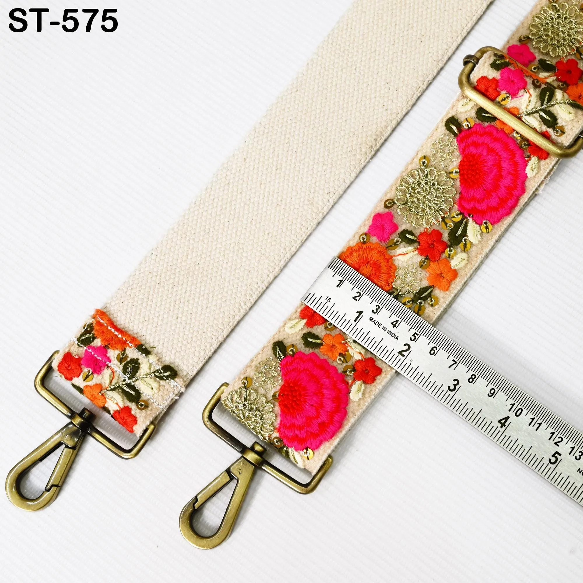 Embroidered Purse Strap Crossbody Strap for Purses Handbag Boho Bag Strap Floral Embroidery Replacement Strap Boho Guitar Strap Gift for her