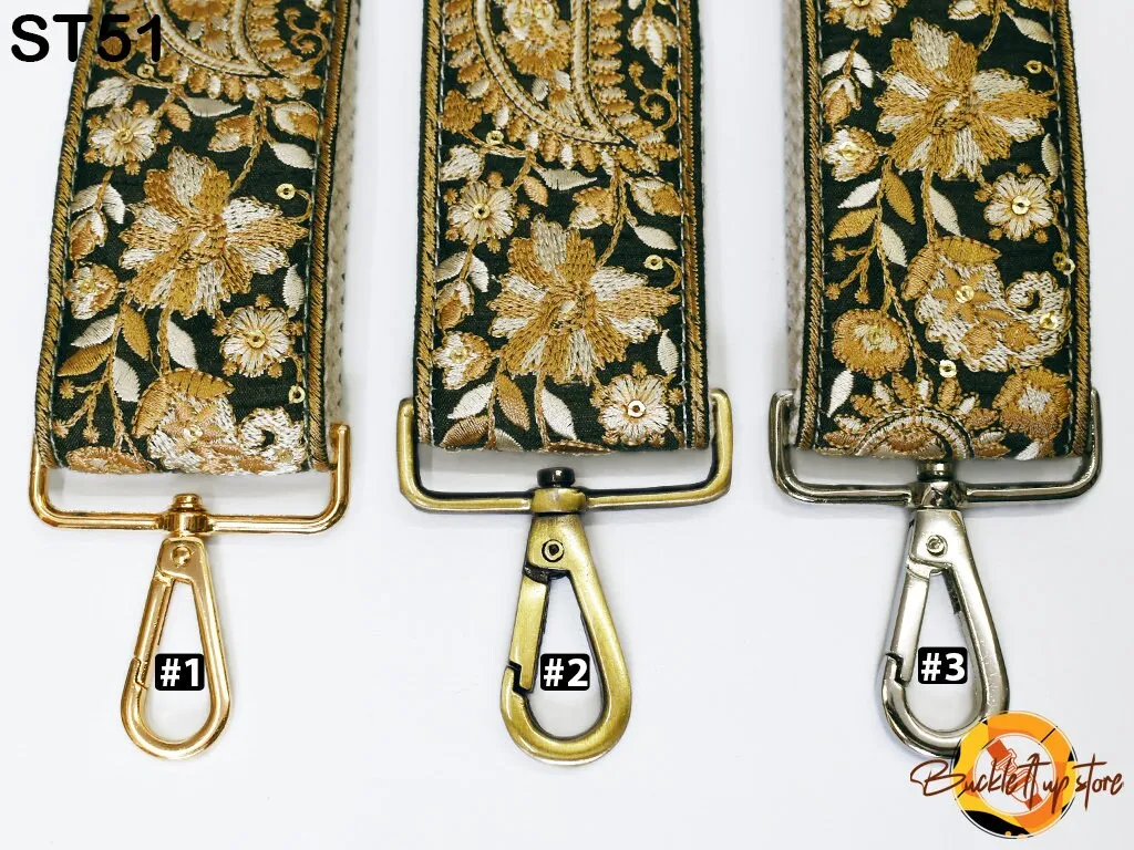Embroidered Purse Strap Crossbody Strap for Purses Handbag Boho Bag Strap Floral Embroidery Replacement Strap Boho Guitar Strap Gift for her