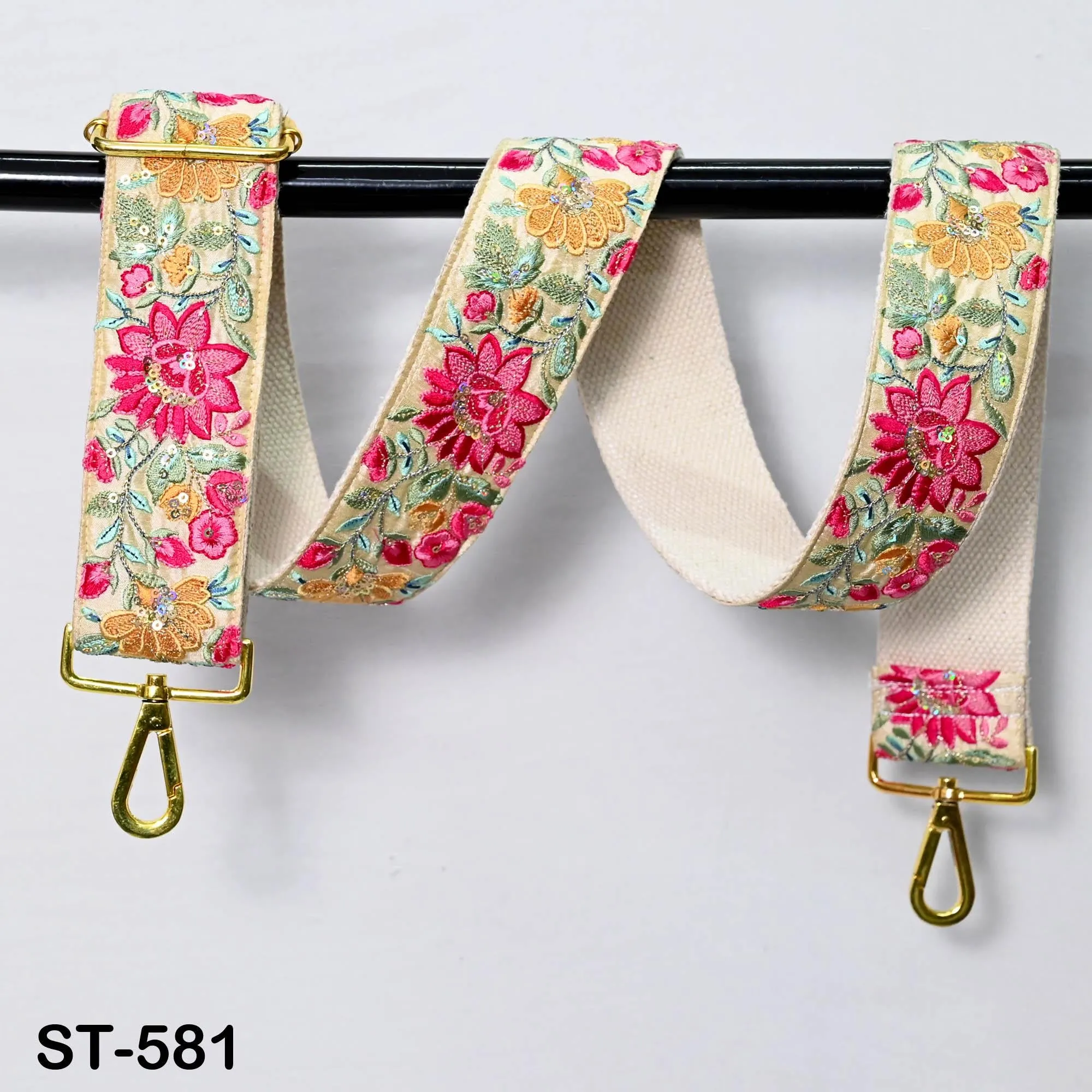 Embroidered Purse Strap Crossbody Strap for Purses Handbag Boho Bag Strap Floral Embroidery Replacement Strap Boho Guitar Strap Gift for her