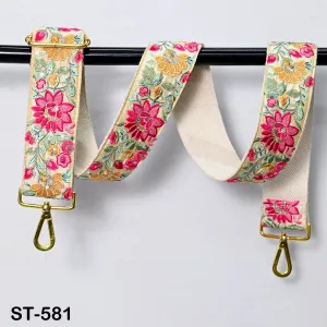 Embroidered Purse Strap Crossbody Strap for Purses Handbag Boho Bag Strap Floral Embroidery Replacement Strap Boho Guitar Strap Gift for her