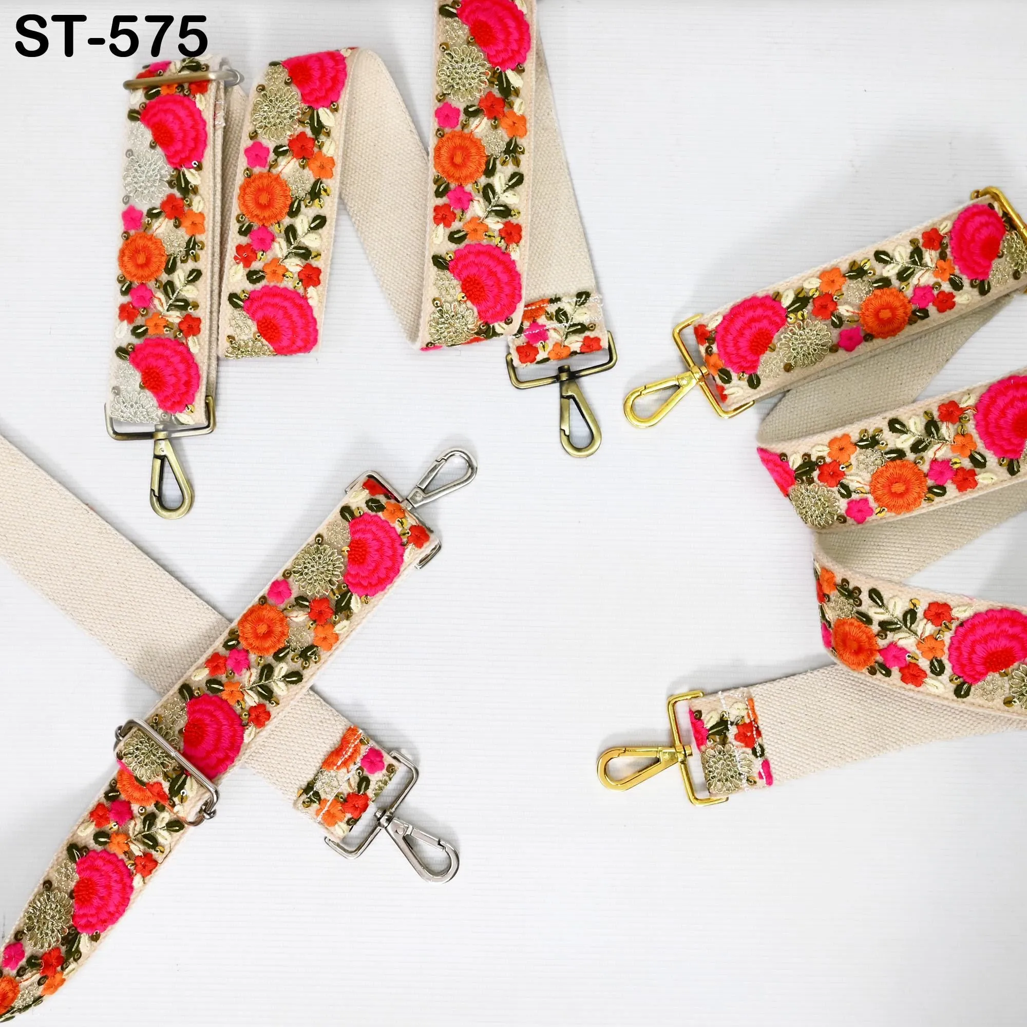 Embroidered Purse Strap Crossbody Strap for Purses Handbag Boho Bag Strap Floral Embroidery Replacement Strap Boho Guitar Strap Gift for her