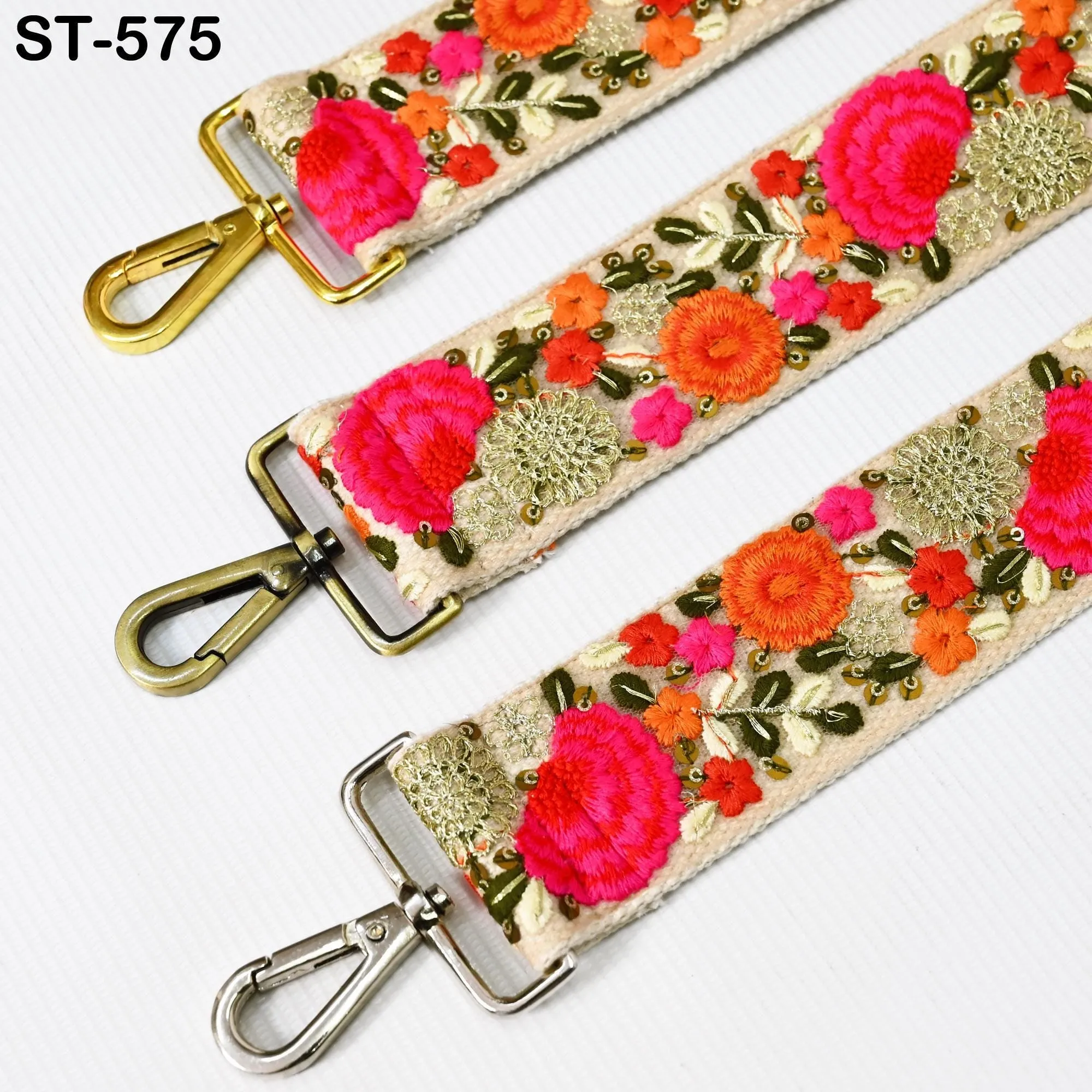 Embroidered Purse Strap Crossbody Strap for Purses Handbag Boho Bag Strap Floral Embroidery Replacement Strap Boho Guitar Strap Gift for her
