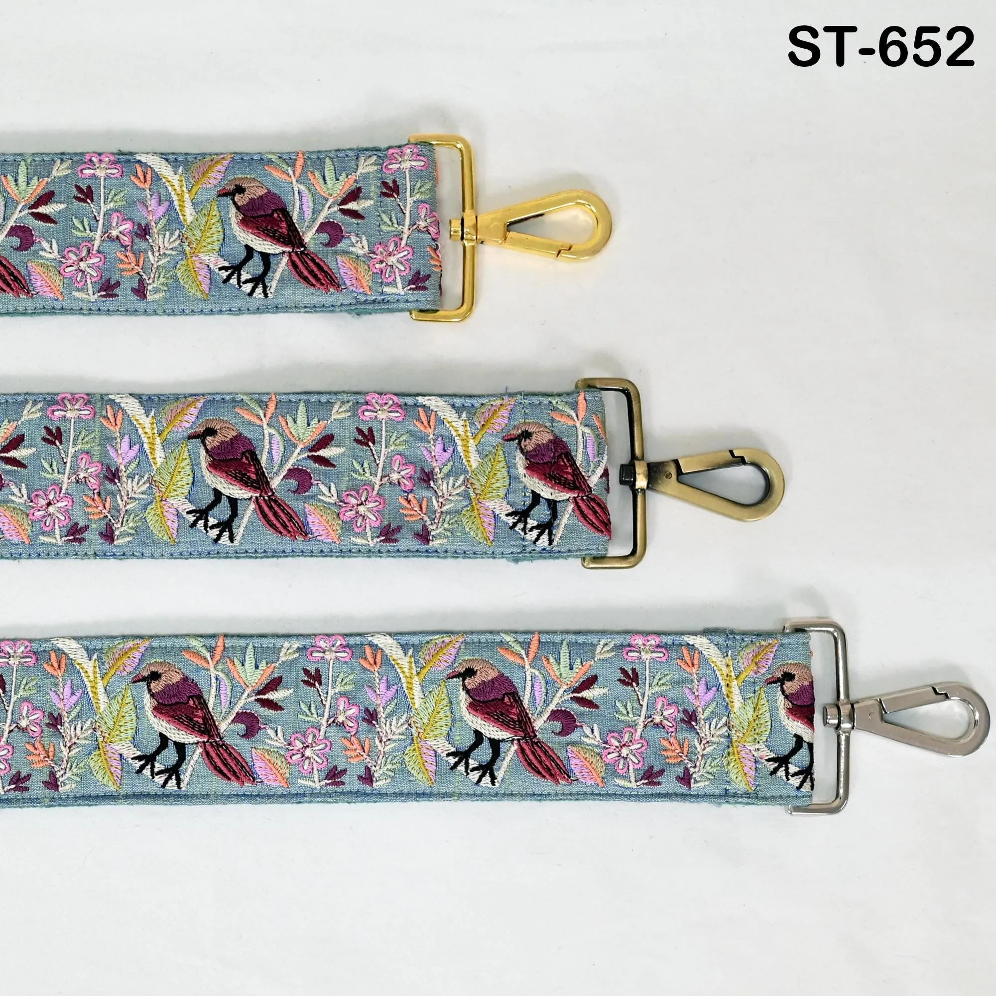 Embroidered Purse Strap Crossbody Strap for Purses Handbag Boho Bag Strap Floral Embroidery Replacement Strap Boho Guitar Strap Gift Friend