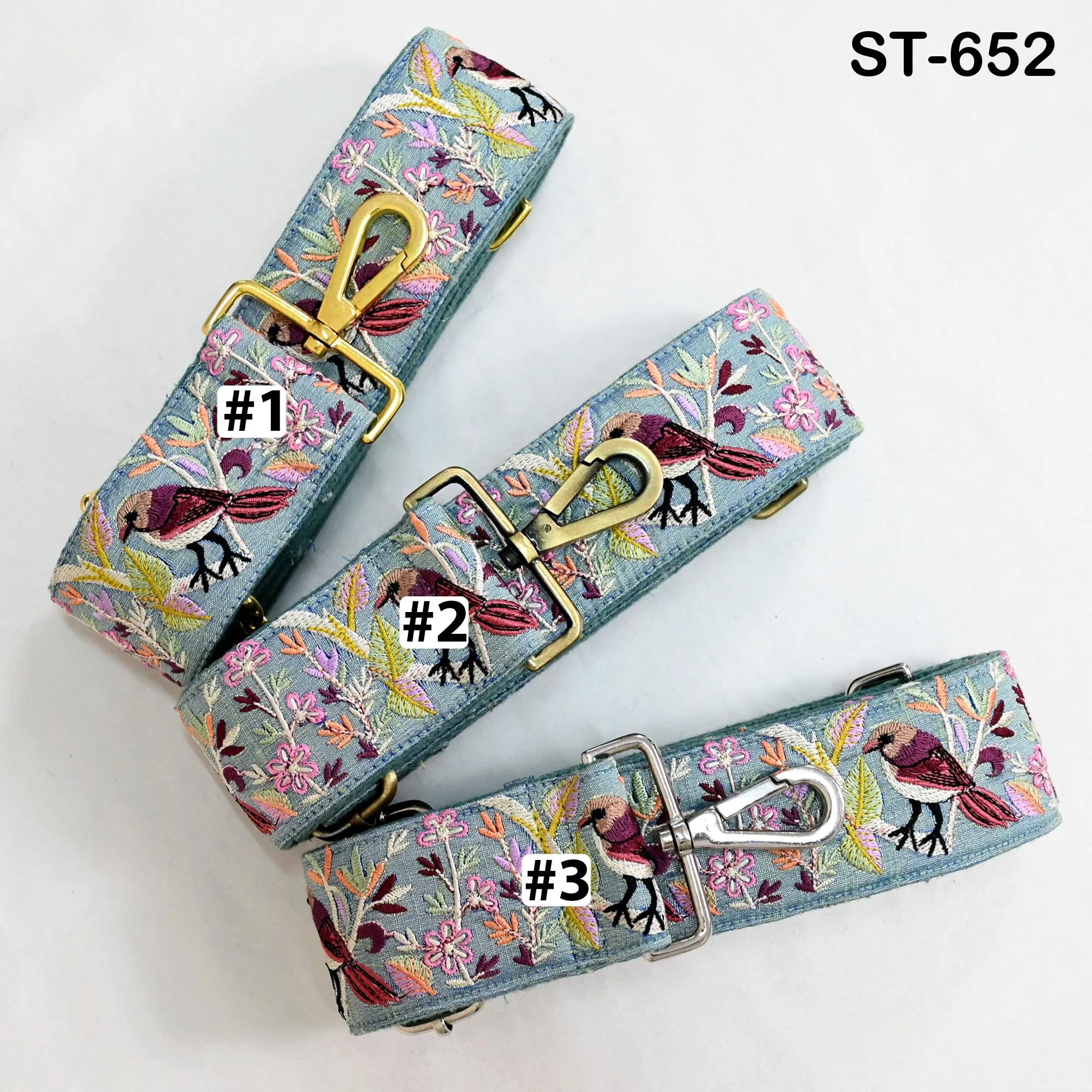 Embroidered Purse Strap Crossbody Strap for Purses Handbag Boho Bag Strap Floral Embroidery Replacement Strap Boho Guitar Strap Gift Friend