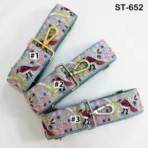 Embroidered Purse Strap Crossbody Strap for Purses Handbag Boho Bag Strap Floral Embroidery Replacement Strap Boho Guitar Strap Gift Friend