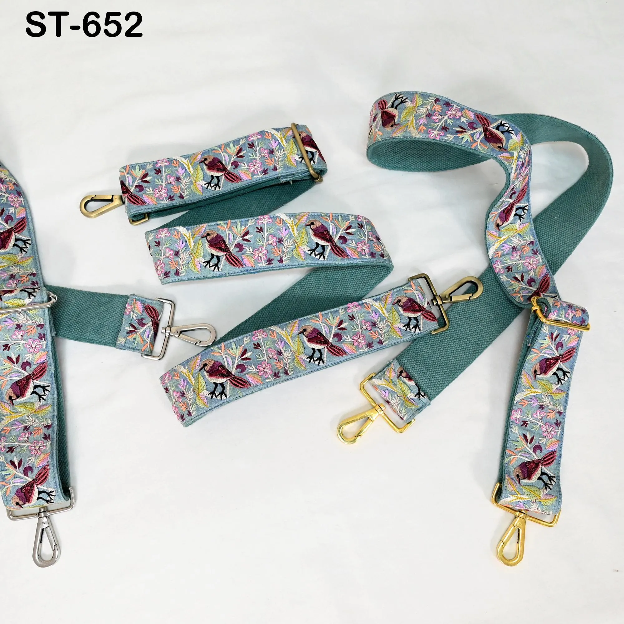 Embroidered Purse Strap Crossbody Strap for Purses Handbag Boho Bag Strap Floral Embroidery Replacement Strap Boho Guitar Strap Gift Friend