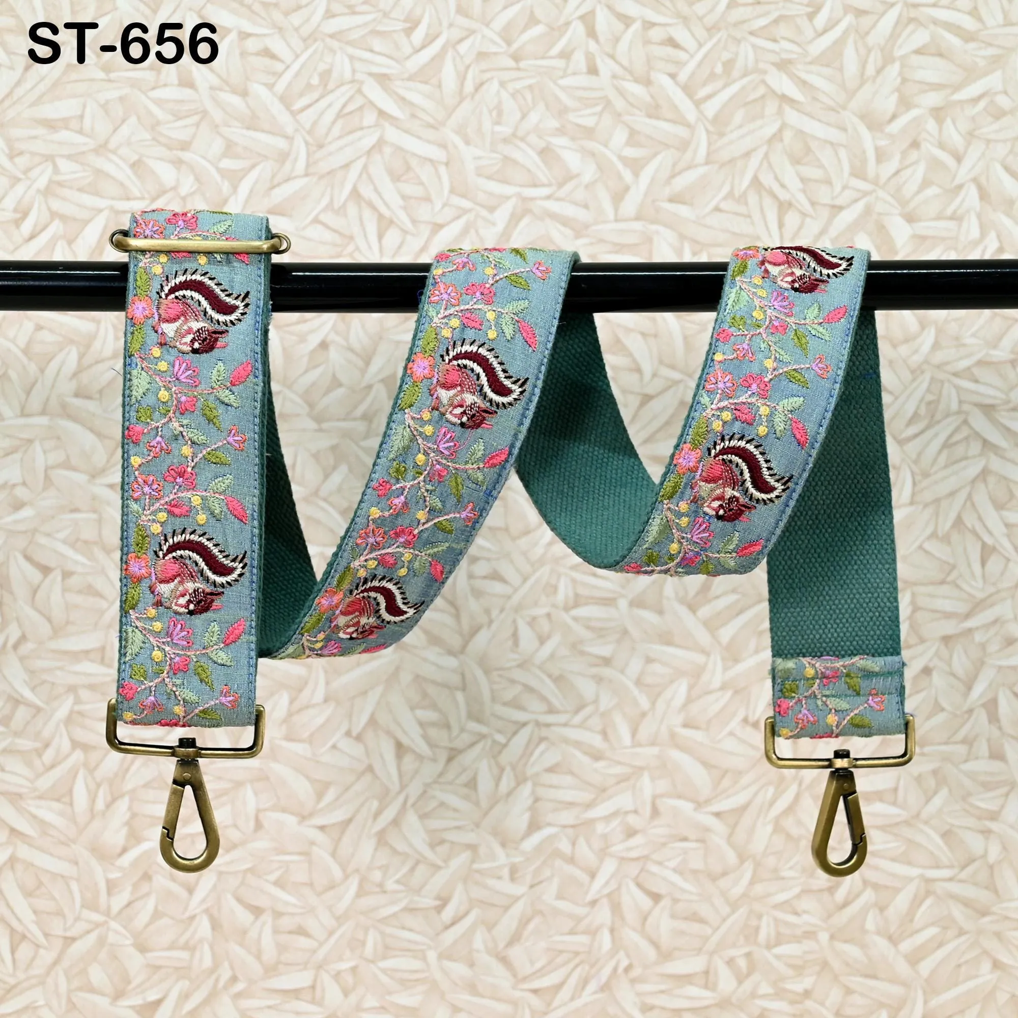 Embroidered Purse Strap Crossbody Strap for Purses Handbag Messenger Bags Strap Embroidery Replacement Straps Boho Guitar Strap Gift Friend
