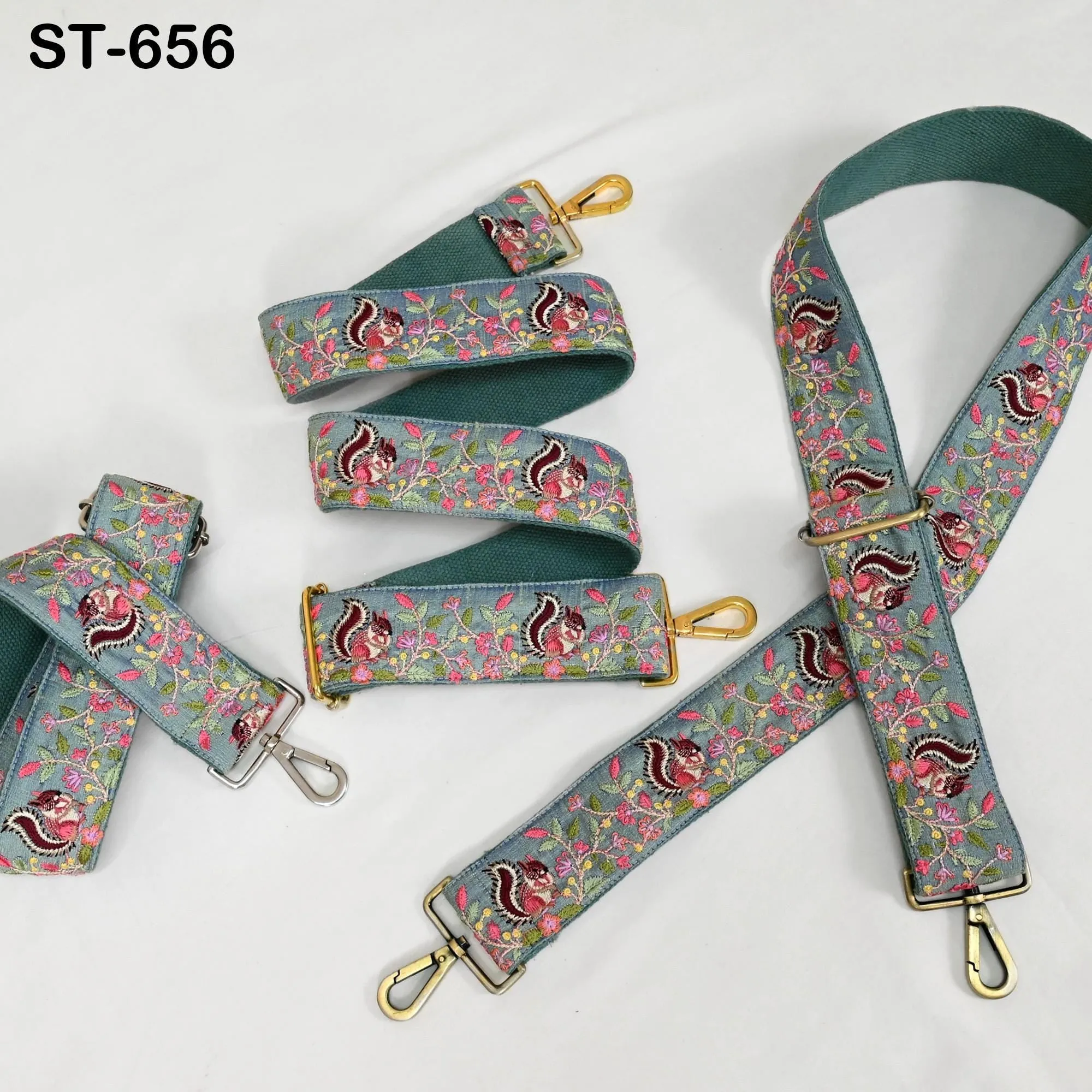 Embroidered Purse Strap Crossbody Strap for Purses Handbag Messenger Bags Strap Embroidery Replacement Straps Boho Guitar Strap Gift Friend
