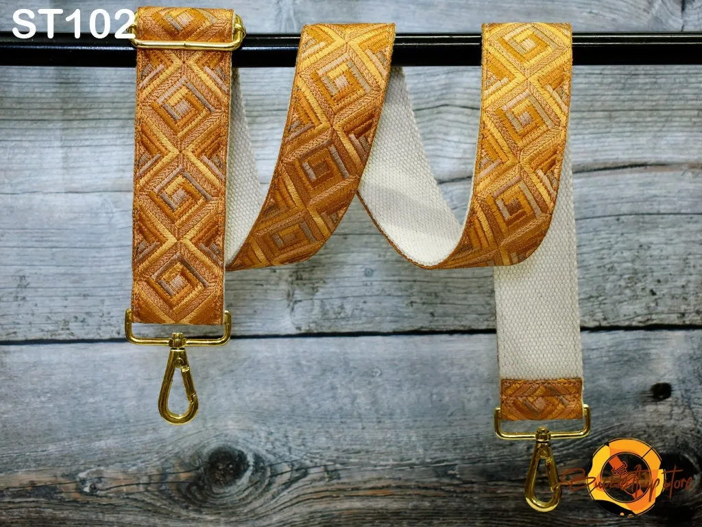 Embroidered Purse Strap Crossbody Strap for Purses Tote Bags Strap Embroidery Replacement Strap Boho Guitar Strap Handbag Strap gift for her