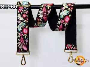 Embroidery Adjustable Camera Strap Crossbody Strap for Purses Embroidered Handbag Boho Bag Strap Replacement Strap Guitar Strap Gift for her