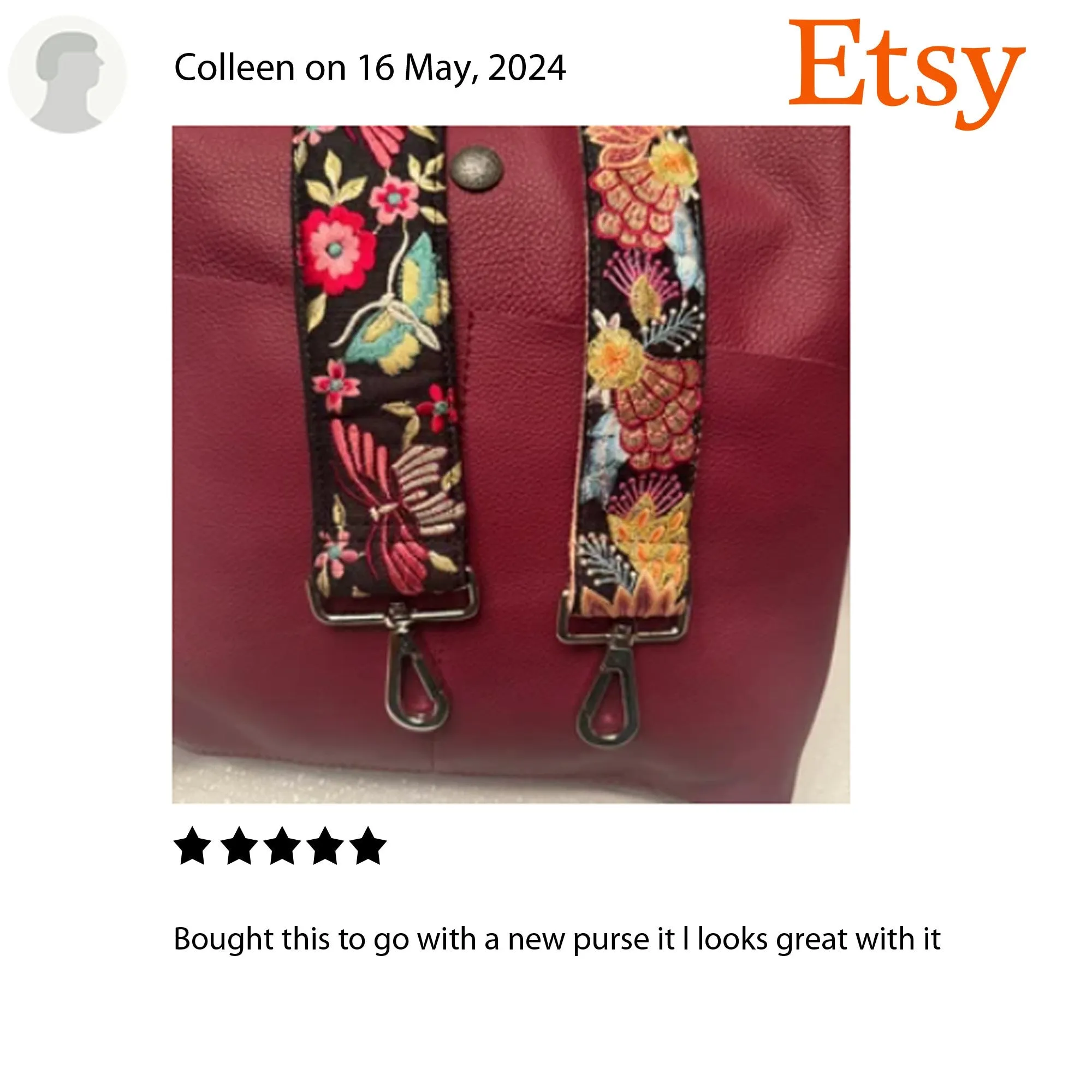 Embroidery Adjustable Camera Strap Crossbody Strap for Purses Embroidered Handbag Boho Bag Strap Replacement Strap Guitar Strap Gift for her