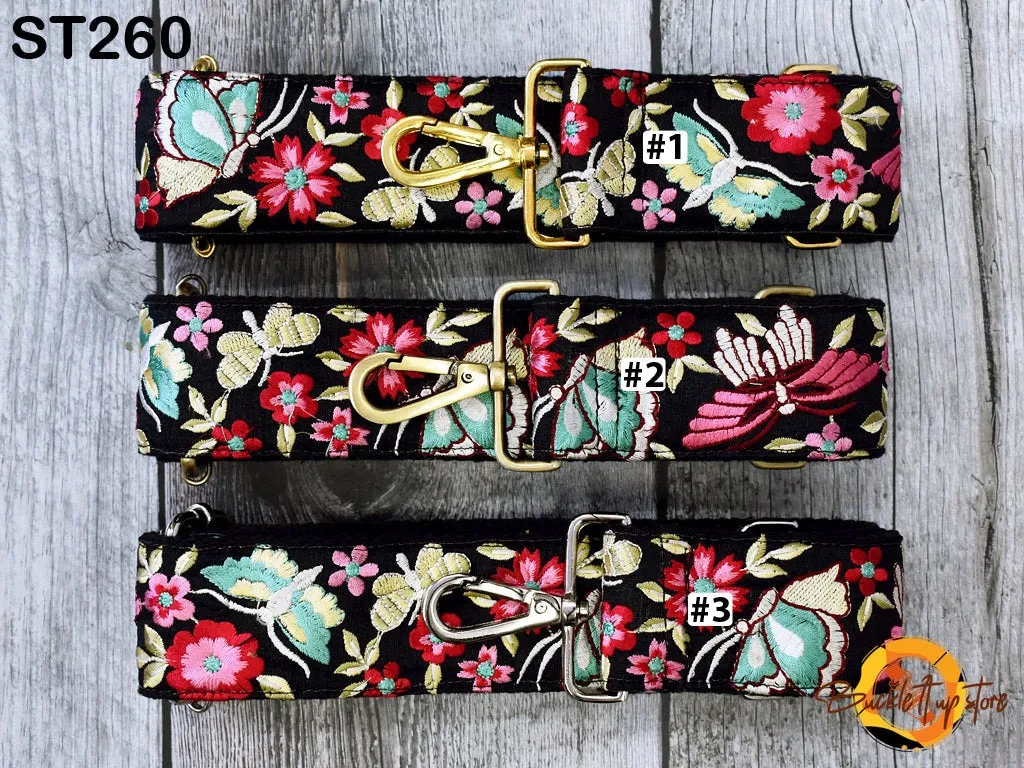 Embroidery Adjustable Camera Strap Crossbody Strap for Purses Embroidered Handbag Boho Bag Strap Replacement Strap Guitar Strap Gift for her