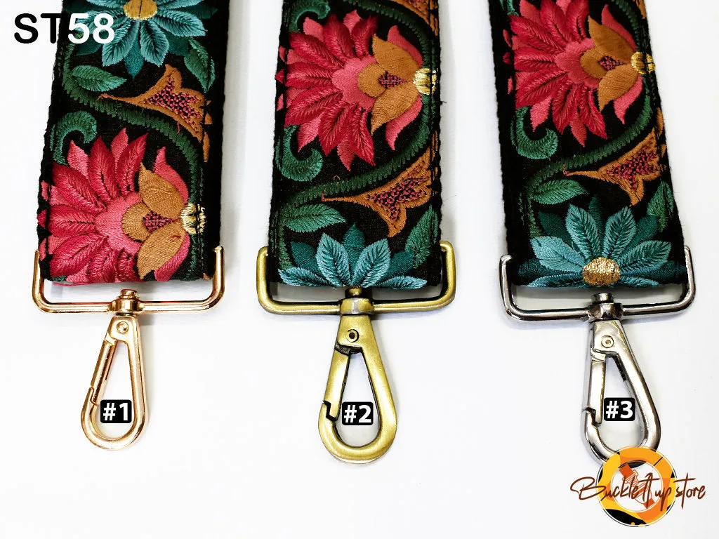 Embroidery Replacement Strap Purse Strap Crossbody Strap for Purses Embroidered Boho Bags Strap Boho Guitar Strap Handbag Strap gift for her