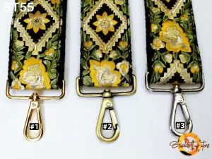 Embroidery Replacement Strap Purse Strap Crossbody Strap for Purses Embroidered Boho Bags Strap Boho Guitar Strap Handbag Strap gift for her