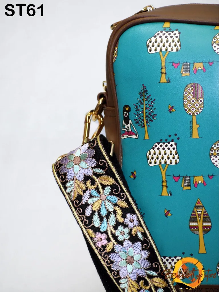 Embroidery Replacement Strap Purse Strap Crossbody Strap for Purses Embroidered Boho Bags Strap Boho Guitar Strap Handbag Strap gift for her