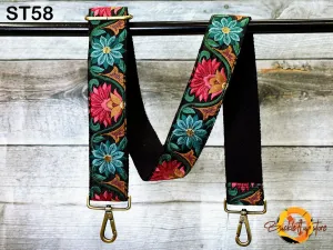 Embroidery Replacement Strap Purse Strap Crossbody Strap for Purses Embroidered Boho Bags Strap Boho Guitar Strap Handbag Strap gift for her