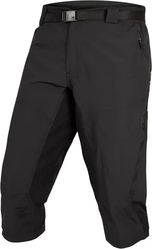 Endura Mens Hummvee Mountain Bike Baggy Cycling Short with Liner 3/4 Shorts - Black, Large