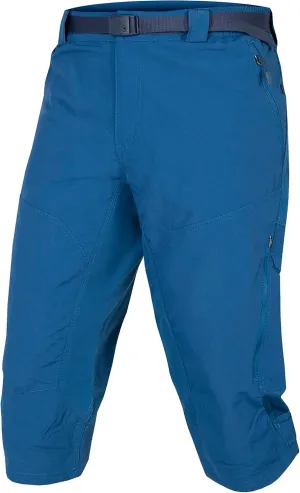 Endura Mens Hummvee Mountain Bike Baggy Cycling Short with Liner 3/4 Shorts - Blueberry, Small