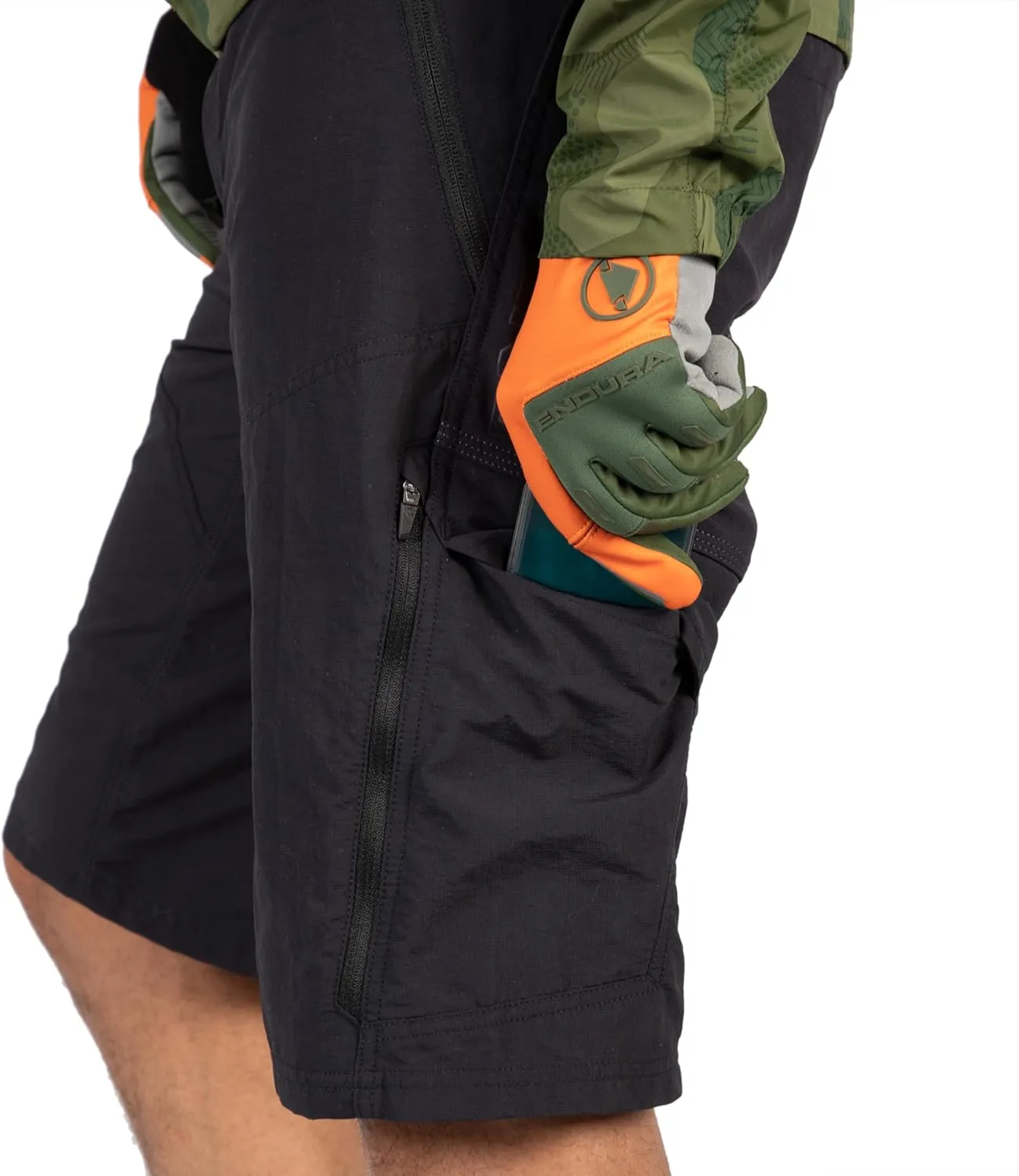 Endura Mens Hummvee Mountain Bike Baggy Cycling Short with Liner Black Camo 2022, Small