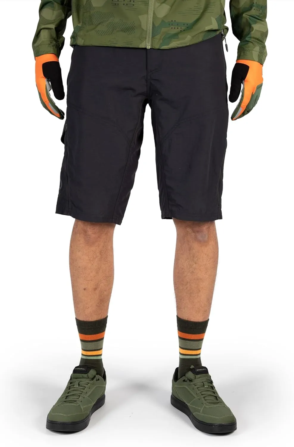 Endura Mens Hummvee Mountain Bike Baggy Cycling Short with Liner Black Camo 2022, Small