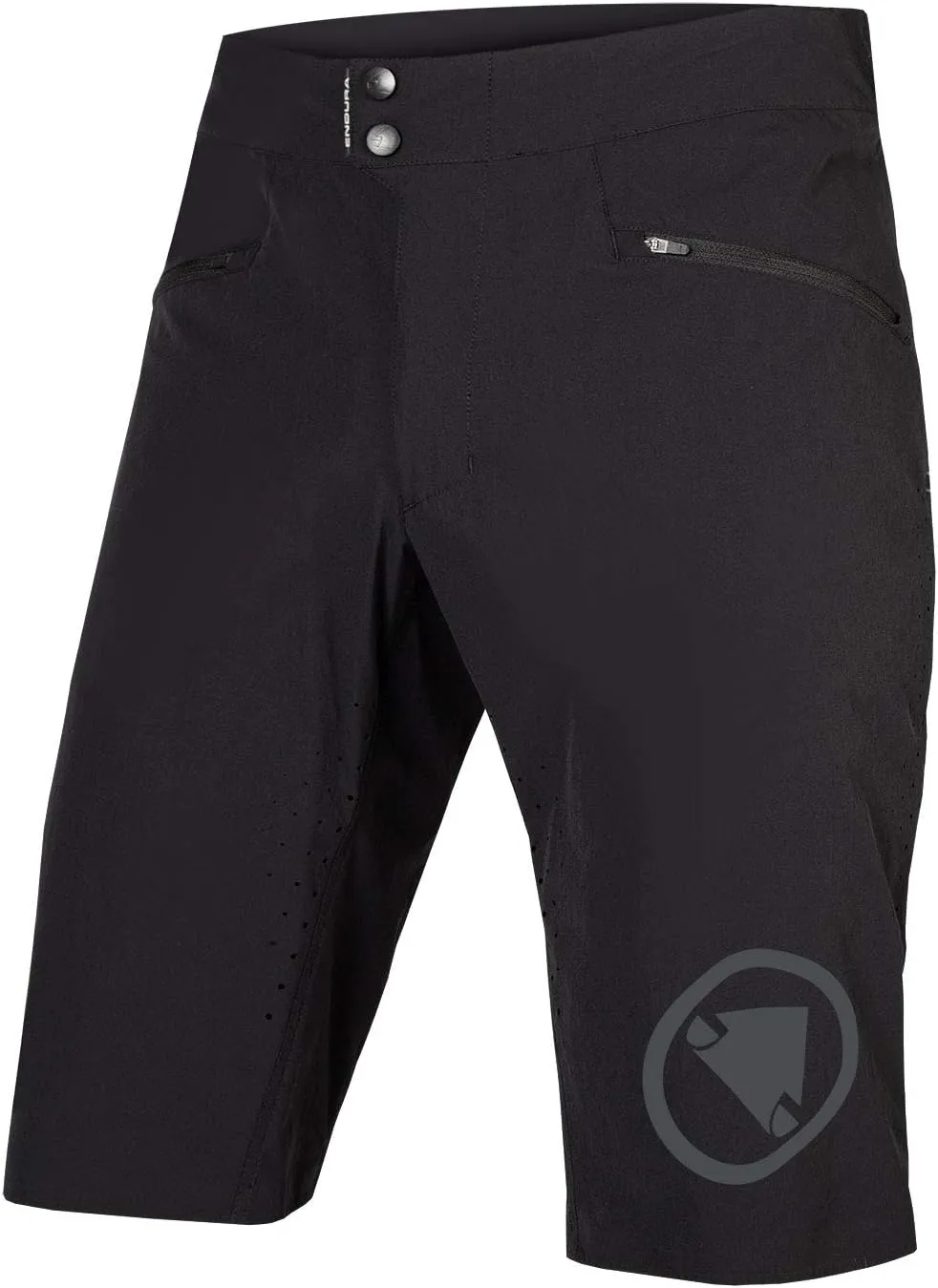 Endura Mens SingleTrack Mountain Bike Baggy Cycling Short Lite Short Length - Black, Large