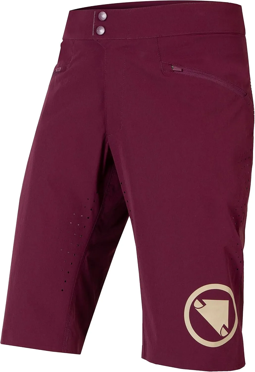 Endura Mens SingleTrack Mountain Bike Baggy Cycling Short Lite Standard Length - Aubergine, Medium