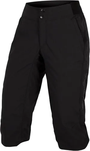 Endura Womens Hummvee Mountain Bike Baggy Cycling Short with Liner Lite 3/4 - Black, Large