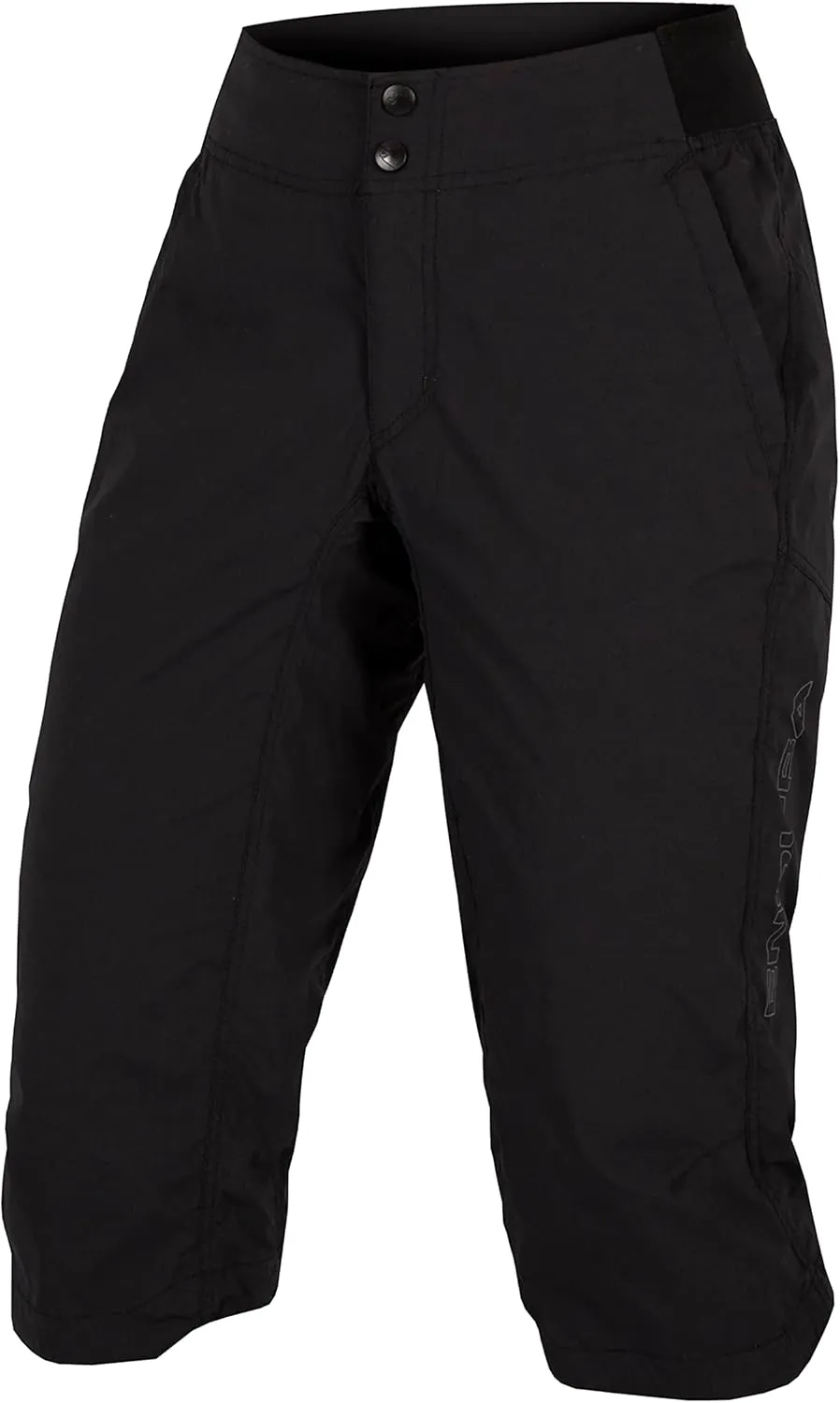 Endura Womens Hummvee Mountain Bike Baggy Cycling Short with Liner Lite 3/4 - Black, Large