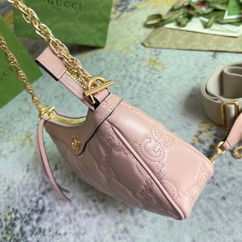 ESMEE - GG Matelassé Shoulder Bag Pink