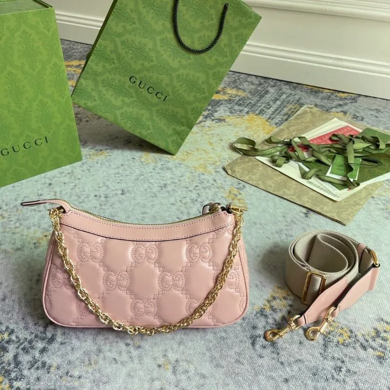 ESMEE - GG Matelassé Shoulder Bag Pink