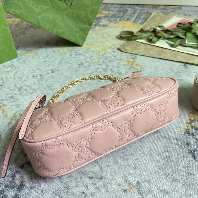 ESMEE - GG Matelassé Shoulder Bag Pink