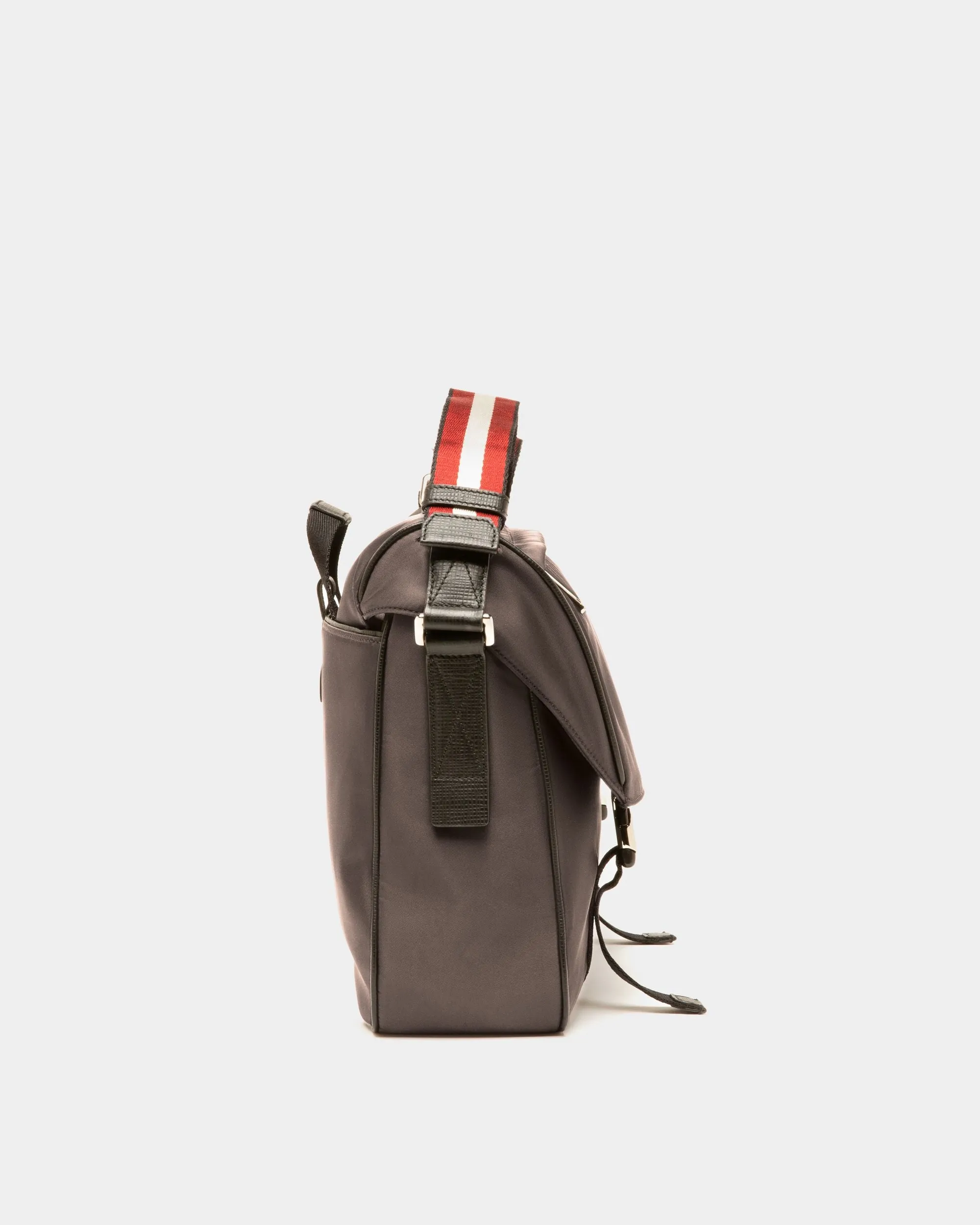 Fabro Recycled Nylon Messenger Bag In Army Green