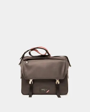 Fabro Recycled Nylon Messenger Bag In Army Green