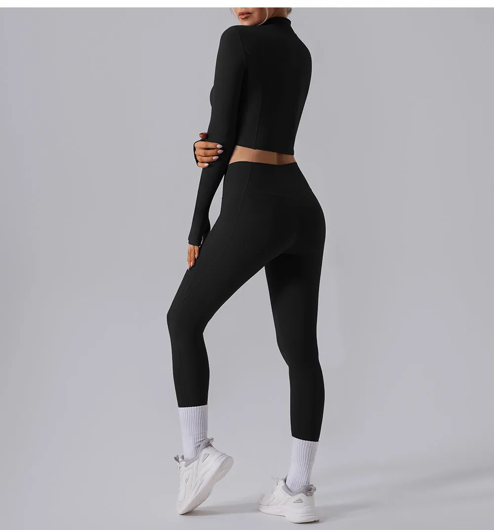 Farah Half Zip Longsleeve Top & Leggings Set