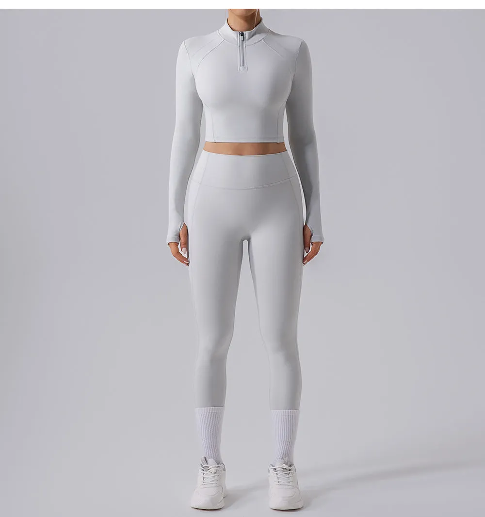 Farah Half Zip Longsleeve Top & Leggings Set