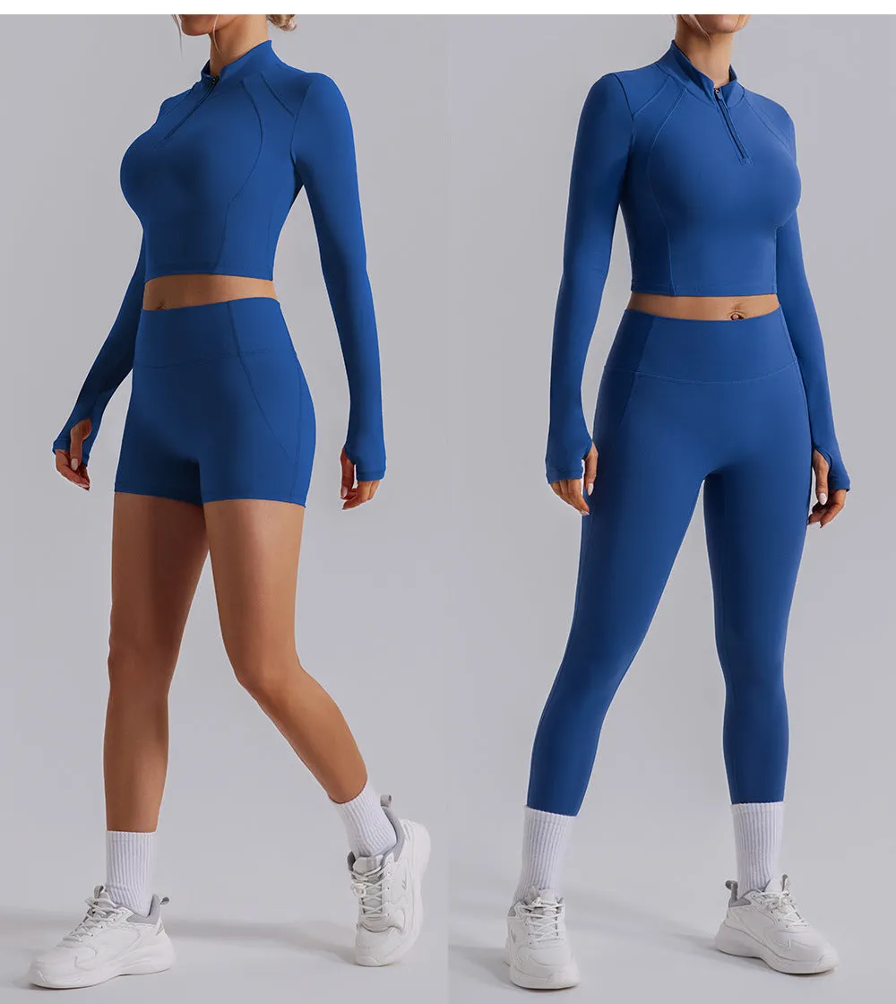 Farah Half Zip Longsleeve Top & Leggings Set