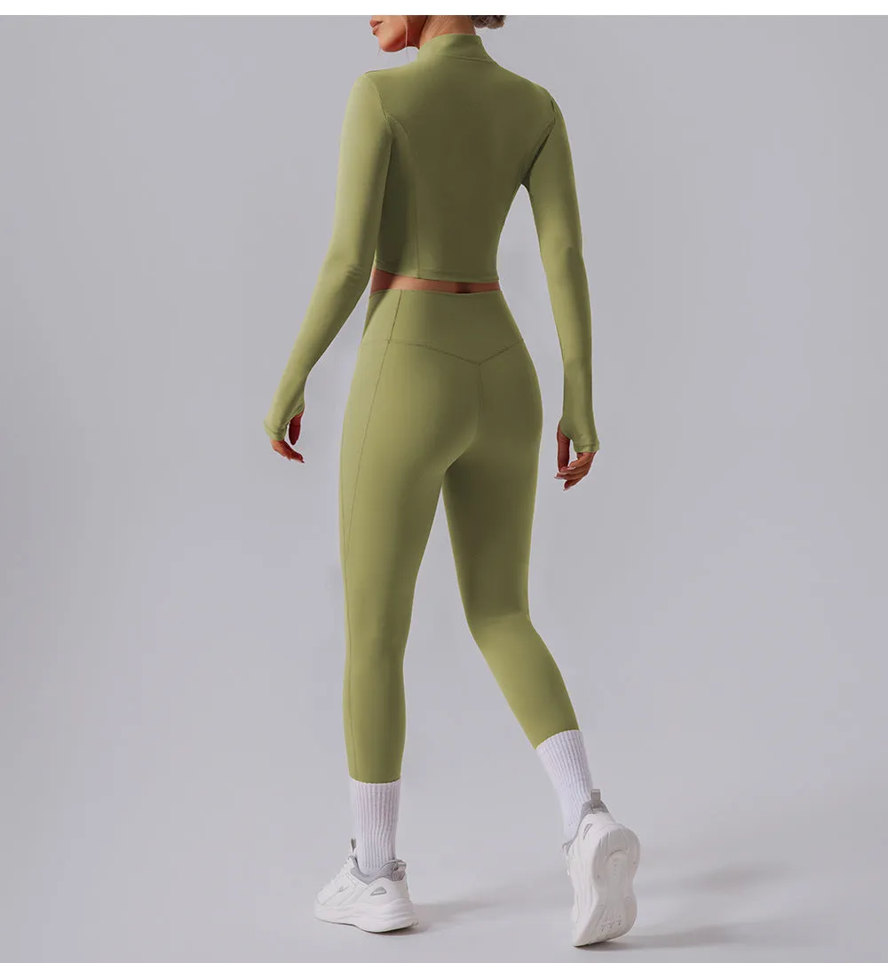 Farah Half Zip Longsleeve Top & Leggings Set