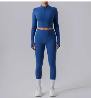 Farah Half Zip Longsleeve Top & Leggings Set