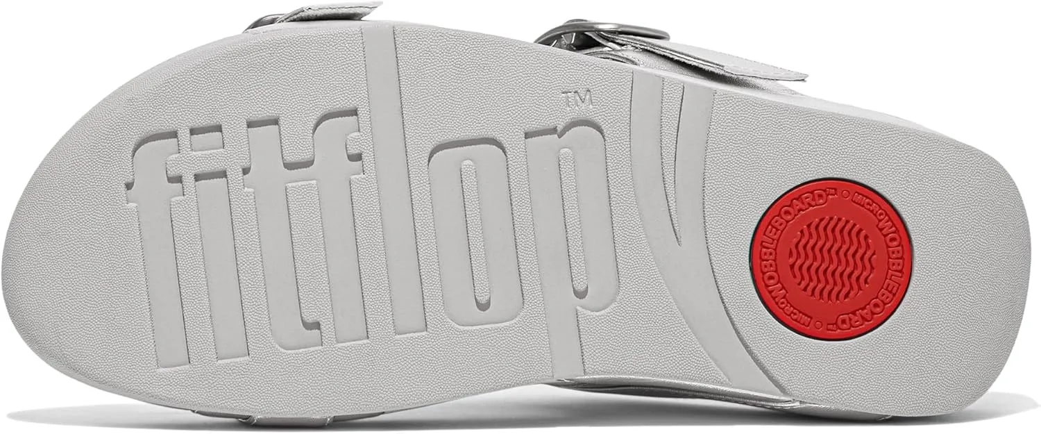 FitFlop Women's Lulu Adjustable Leather Slides Buckle