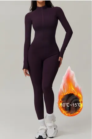 Fleeced Warm Longsleeve Jumpsuit (Size down)