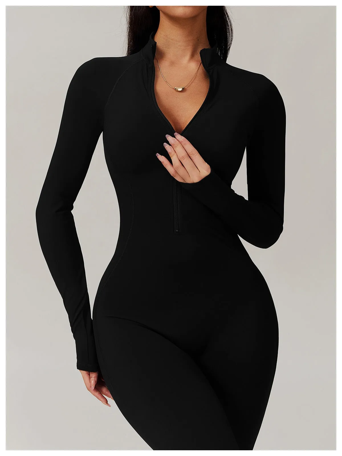 Fleeced Warm Longsleeve Jumpsuit (Size down)