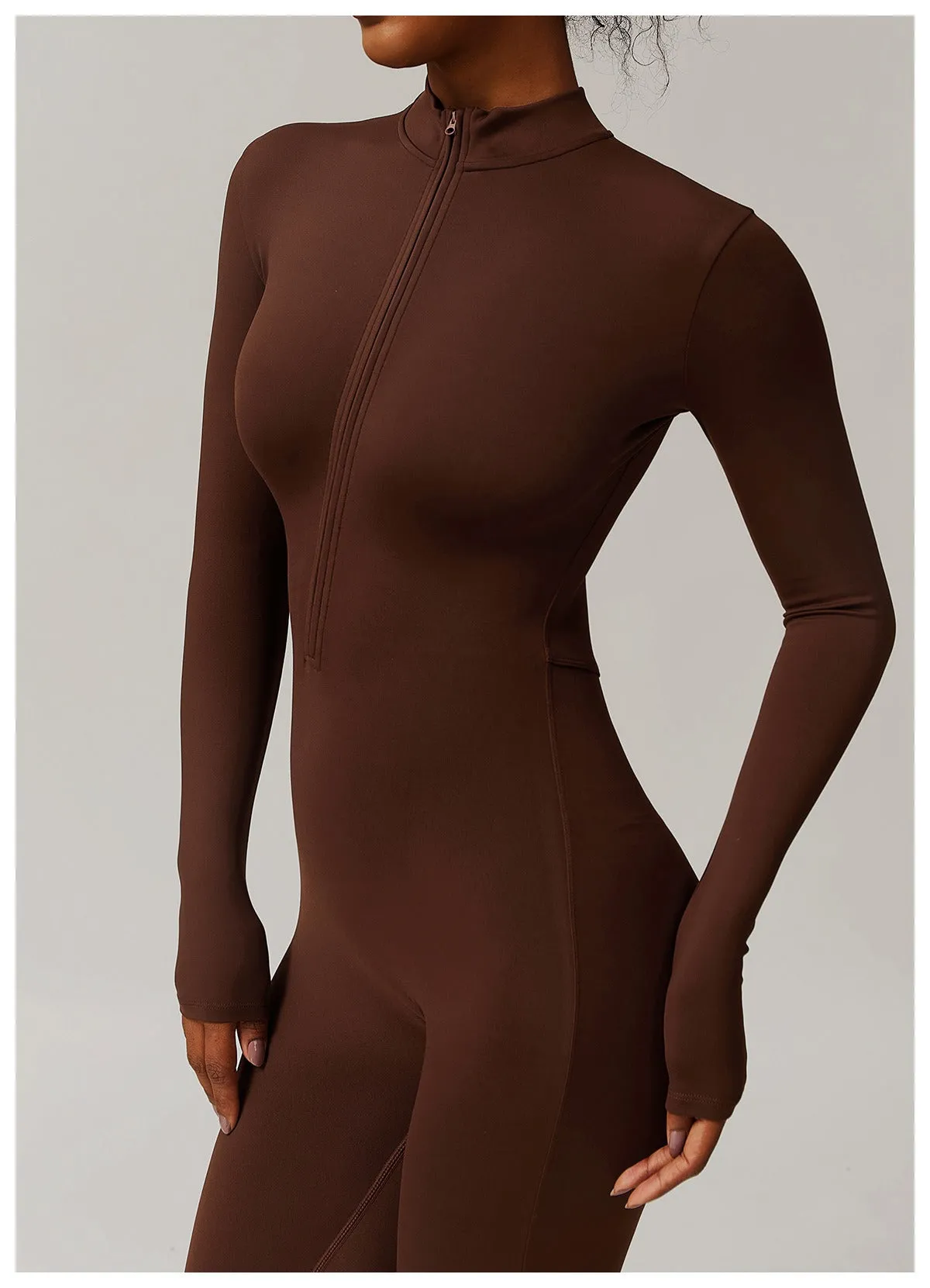 Fleeced Warm Longsleeve Jumpsuit (Size down)
