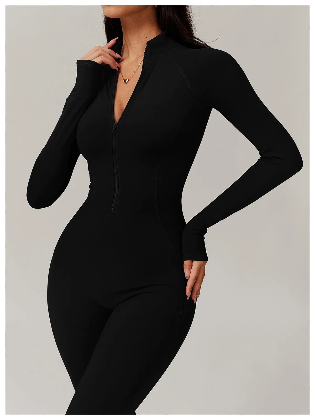 Fleeced Warm Longsleeve Jumpsuit (Size down)