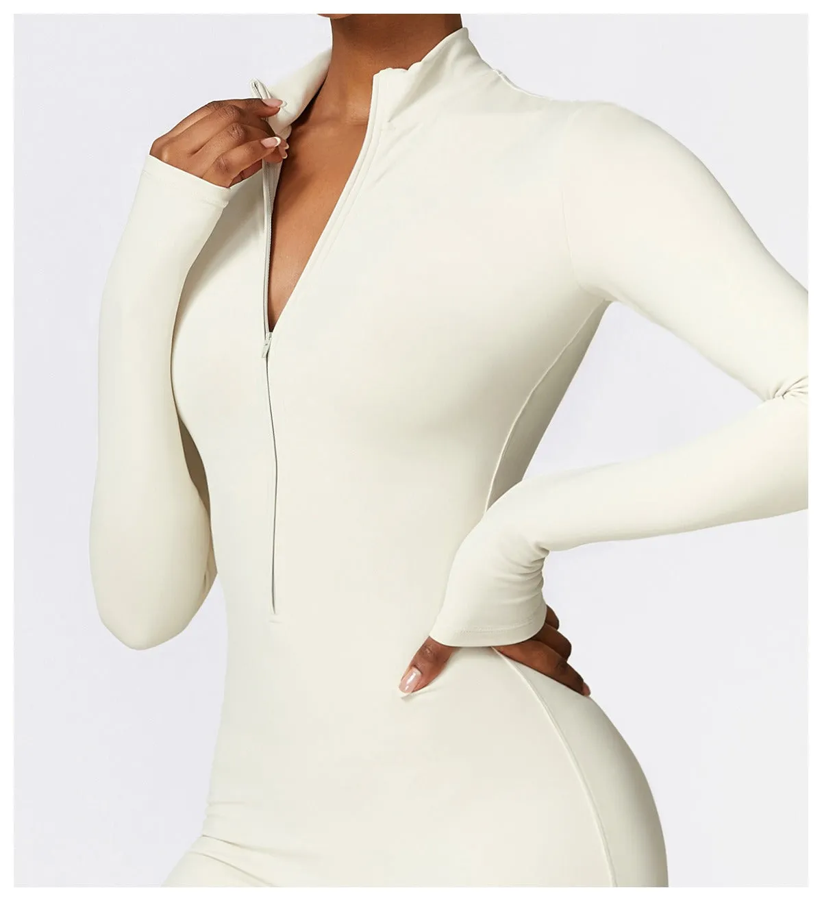 Fleeced Warm Longsleeve Jumpsuit (Size down)