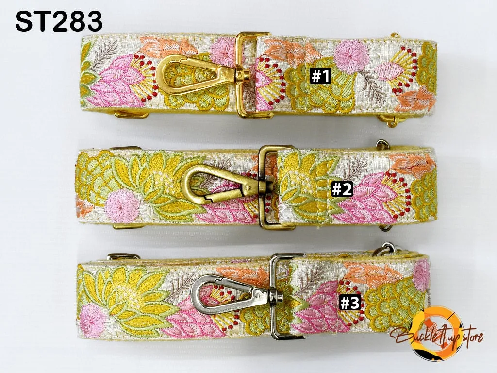 Floral Embroidered Purse Strap Crossbody Strap for Purses Handbag Boho Bag Strap Embroidery Replacement Strap Boho Guitar Strap Gift for her