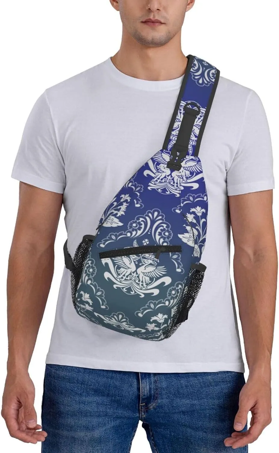 Flowers Chest Bags Crossbody Sling Bag Shoulder Bag Travel Hiking Daypack For Men Women