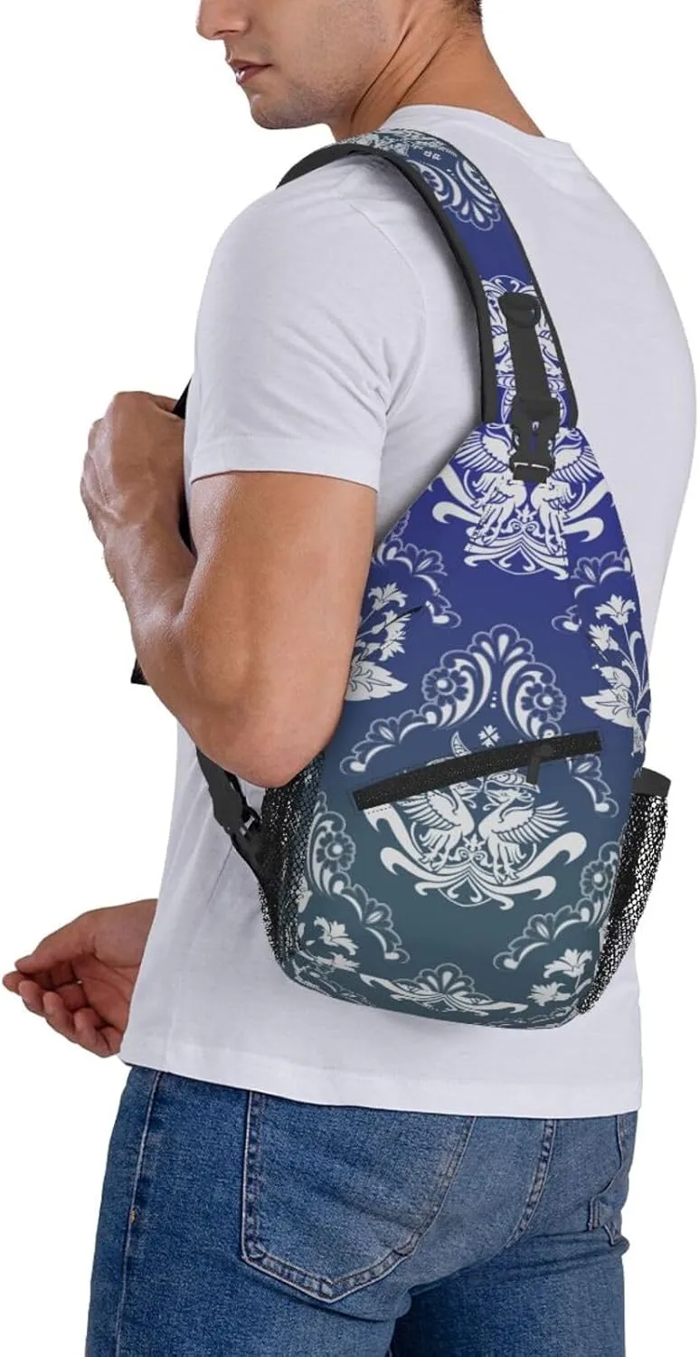 Flowers Chest Bags Crossbody Sling Bag Shoulder Bag Travel Hiking Daypack For Men Women