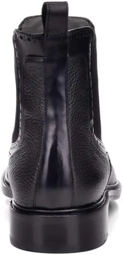 FRANCO CUADRA Men's Boot in Genuine Deer Leather Black